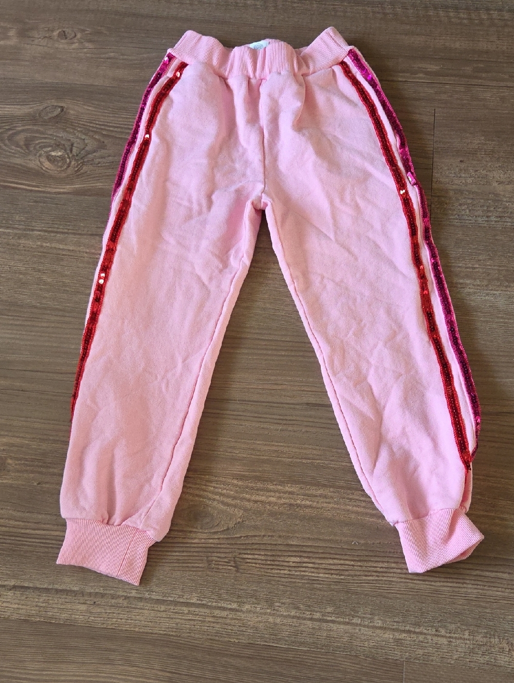 Lola And The Boys Pink Sequin-Trim Sweatpants